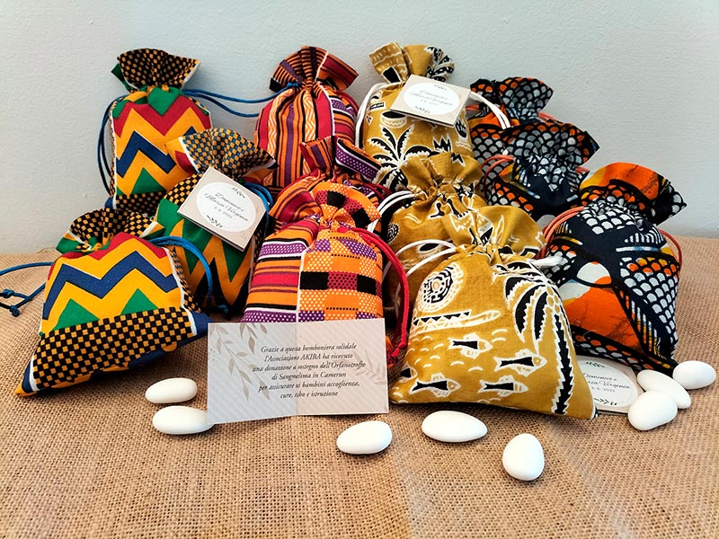 Bomboniere Akiba - Sacchetti in stoffa africana